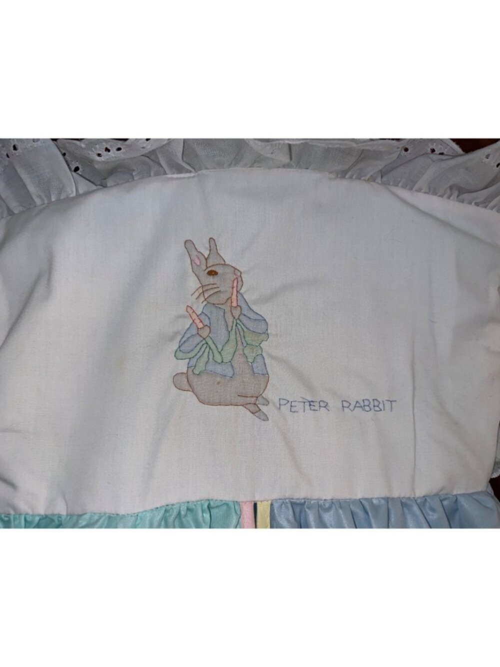 Peter Rabbit Beatrix Potter Crib Comforter & Diaper Stacker Holder Quiltex - Picture 10 of 11